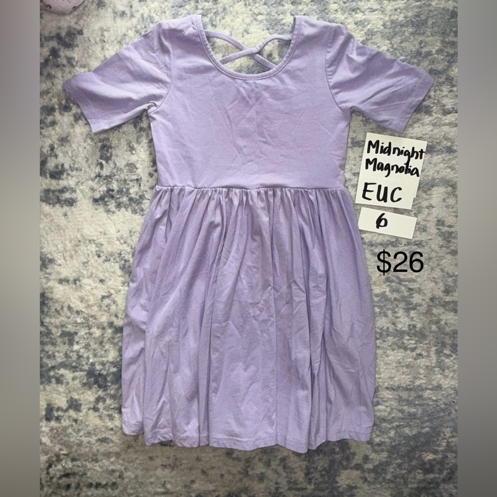 Purple Casual Knit Twirl Dress with Scoop Neck and Short Sleeves
